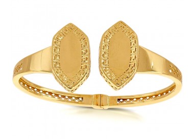 BRACCIALE RIGIDO DA DONNA TRAFORATO IN ORO GIALLO 18 KT