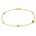 BRACCIALE DA DONNA IN ORO GIALLO 18 KT CON ZIRCONI MULTICOLOR