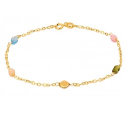 BRACCIALE DA DONNA IN ORO GIALLO 18 KT CON ZIRCONI MULTICOLOR