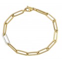 BRACCIALE CATENA IN ORO GIALLO E BIANCO 18 KT