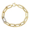 BRACCIALE CATENA IN ORO GIALLO E BIANCO 18 KT