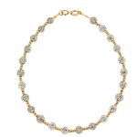 BRACCIALE DA DONNA IN ORO GIALLO 18 KT CON PALLINE E ZIRCONI