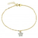 BRACCIALE DA DONNA CON CHARM STELLA IN ORO GIALLO 18 KT CON ZIRCONI