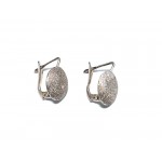 ORECCHINI IN ORO BIANCO 18 KT CON CHIUSURA A MONACHELLA