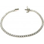 BRACCIALE TENNIS ORO BIANCO 18 KT CON ZIRCONI BIANCHI TAGLIO BRILLANTE