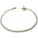 BRACCIALE TENNIS ORO BIANCO 18 KT CON ZIRCONI BIANCHI TAGLIO BRILLANTE