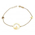 BRACCIALE DONNA FARFALLA ORO GIALLO 18 KT 