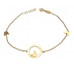 BRACCIALE DONNA FARFALLA ORO GIALLO 18 KT