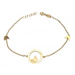 BRACCIALE DONNA FARFALLA ORO GIALLO 18 KT