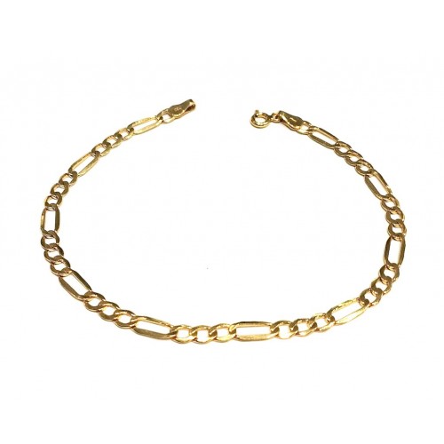 BRACCIALE CATENA UNISEX IN ORO GIALLO 18 KT