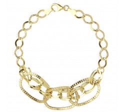 BRACCIALE CATENA DONNA IN ORO GIALLO 18 KT