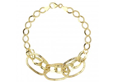 BRACCIALE CATENA DONNA IN ORO GIALLO 18 KT