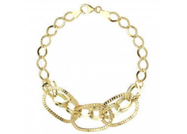 BRACCIALE CATENA DONNA IN ORO GIALLO 18 KT