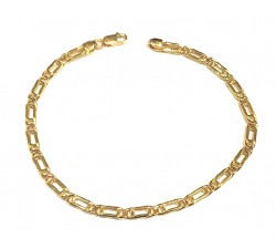 BRACCIALE CATENA PERNICE UOMO IN ORO GIALLO 18 KT