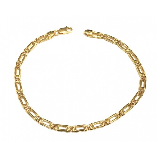 BRACCIALE CATENA UOMO IN ORO GIALLO 18 KT