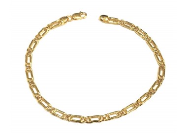 BRACCIALE CATENA PERNICE UOMO IN ORO GIALLO 18 KT