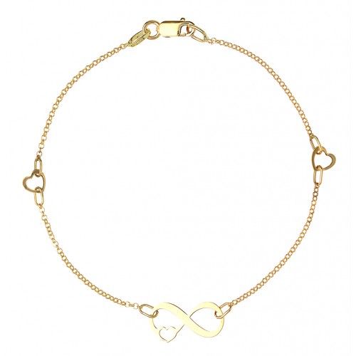 BRACCIALE INFINITO DA DONNA IN ORO GIALLO 18 KT