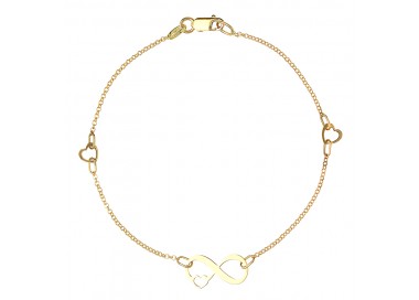 BRACCIALE INFINITO DA DONNA IN ORO GIALLO 18 KT