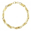 BRACCIALE CATENA DA UOMO IN ORO GIALLO 18 KT CON GRECA 