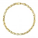 BRACCIALE CATENA PIATTA DA UOMO IN ORO GIALLO 18 KT