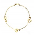 BRACCIALE CATENA CON CUORE DA DONNA IN ORO GIALLO 18 KT 