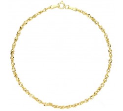 BRACCIALE CATENA UNISEX IN ORO GIALLO 18 KT