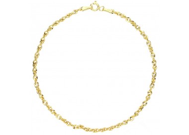 BRACCIALE CATENA UNISEX IN ORO GIALLO 18 KT