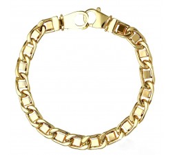 BRACCIALE CATENA UOMO IN ORO GIALLO 18 KT