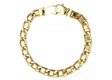 BRACCIALE CATENA UOMO IN ORO GIALLO 18 KT