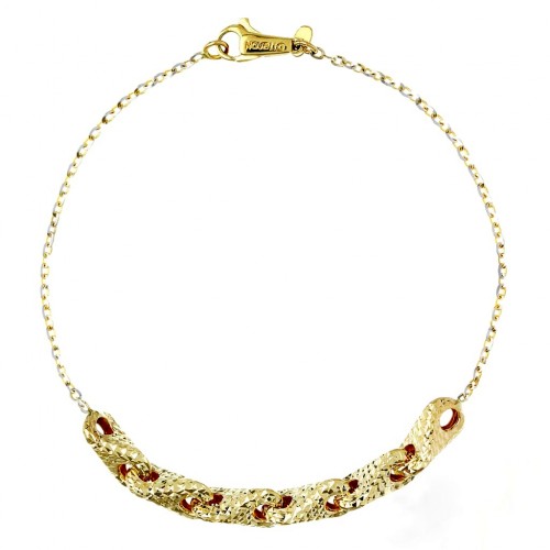 BRACCIALE CATENA DIVA DA DONNA IN ORO GIALLO 18 KT