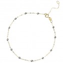 BRACCIALE DA DONNA CON SFERE ORO GIALLO E BIANCO 18 KT