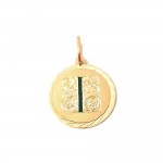 CIONDOLO LETTERA INIZIALE I IN ORO GIALLO 18 KT + COLLANA IN OMAGGIO