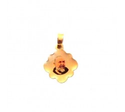 CIONDOLO SAN PIO IN ORO GIALLO 18 KT + COLLANA LACCIO IN OMAGGIO