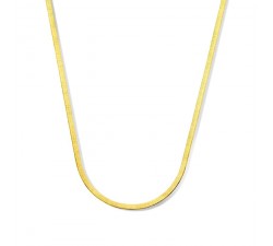 COLLANA PIATTA SNAKE IN ORO GIALLO 18 KT PIATTINA