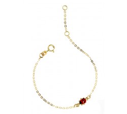 BRACCIALE BAMBINO BAMBINA CON COCCINELLA IN ORO GIALLO 18 KT