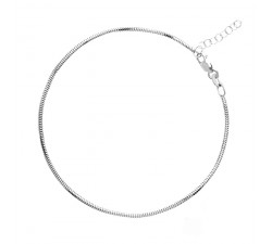 BRACCIALE CODA DI TOPO IN ORO BIANCO 18KT