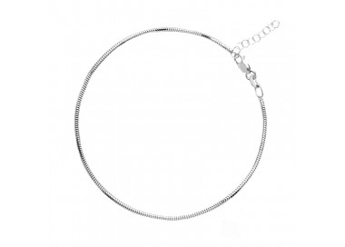 BRACCIALE CODA DI TOPO IN ORO BIANCO 18KT