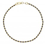 BRACCIALE UOMO PALLINE SFERE IN ORO GIALLO E NERO 18KT