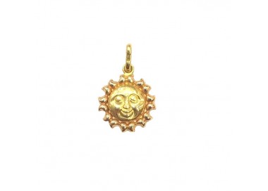 CIONDOLO SOLE IN ORO GIALLO 18 KT CON COLLANA LACCIO IN OMAGGIO