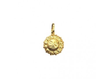 CIONDOLO PENDENTE SOLE IN ORO GIALLO 18 KT CON COLLANA LACCIO IN OMAGGIO