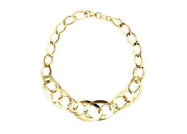 BRACCIALE CATENA DA DONNA IN ORO GIALLO 18 KT