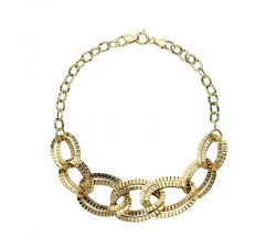 BRACCIALE CATENA DA DONNA IN ORO GIALLO 18 KT