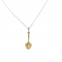 COLLANA CON RACCHETTA TENNIS IN ORO GIALLO 18 KT 