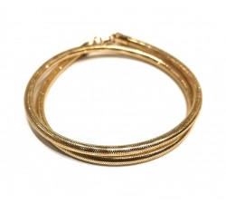 BRACCIALE DOPPIO GIRO ORO GIALLO 18 KT