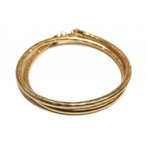 BRACCIALE DOPPIO GIRO ORO GIALLO 18 KT