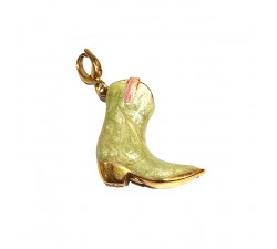 CIONDOLO CHARM SCARPA STIVALE IN ORO GIALLO 18 KT