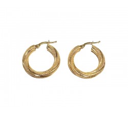 ORECCHINI CERCHI IN ORO GIALLO 18 KT