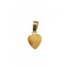 NKlaus Ciondolo A Cuore In Oro Giallo Massiccio 585 O 333 - Lucido 16,7x16 Mm - Gioiello Vero Oro Per Collane