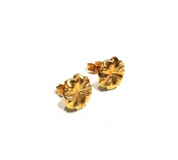 ORECCHINI FIORE IN ORO GIALLO 18 KT