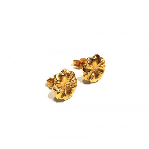 ORECCHINI FIORE IN ORO GIALLO 18 KT